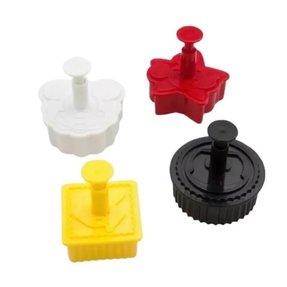 Disney Eats Set of Four Cookie Cutter Stamp Set Mickey Mouse New